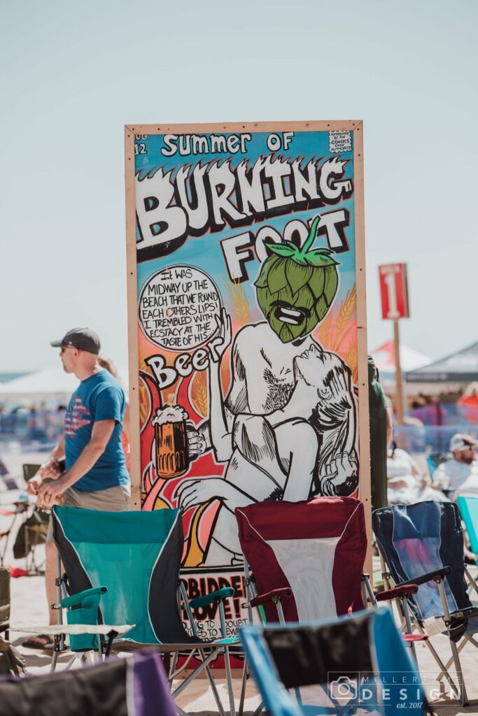 Image of a Burning Foot mural